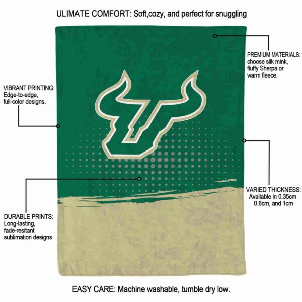 south florida bulls gradient dots green blanket new arrival
