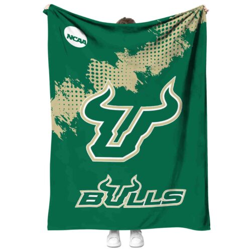 south florida bulls grunge texture green blanket best selling