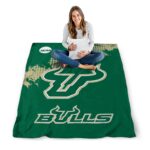 south florida bulls grunge texture green blanket high quality