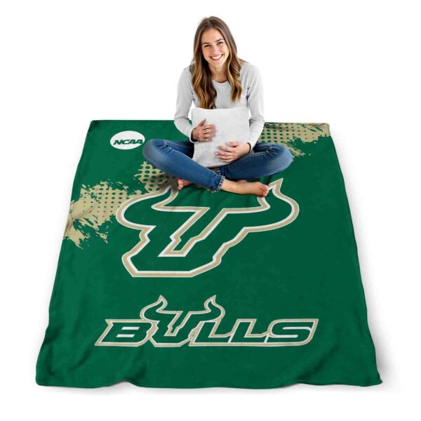 south florida bulls grunge texture green blanket high quality