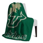 south florida bulls grunge texture green blanket top rated
