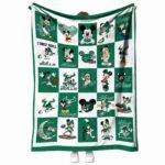 south florida bulls mickey minnie green white blanket best selling