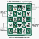 south florida bulls mickey minnie green white blanket new arrival