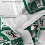 south florida bulls mickey minnie green white blanket premium grade