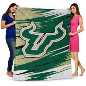 south florida bulls paint streaks green white blanket fashion forward