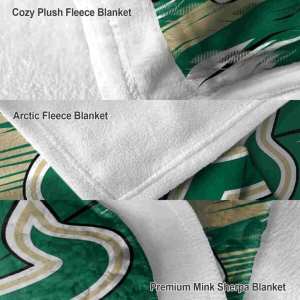 south florida bulls paint streaks green white blanket premium grade