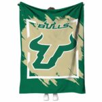 south florida bulls splatter effect green blanket best selling