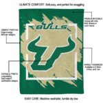 south florida bulls splatter effect green blanket new arrival