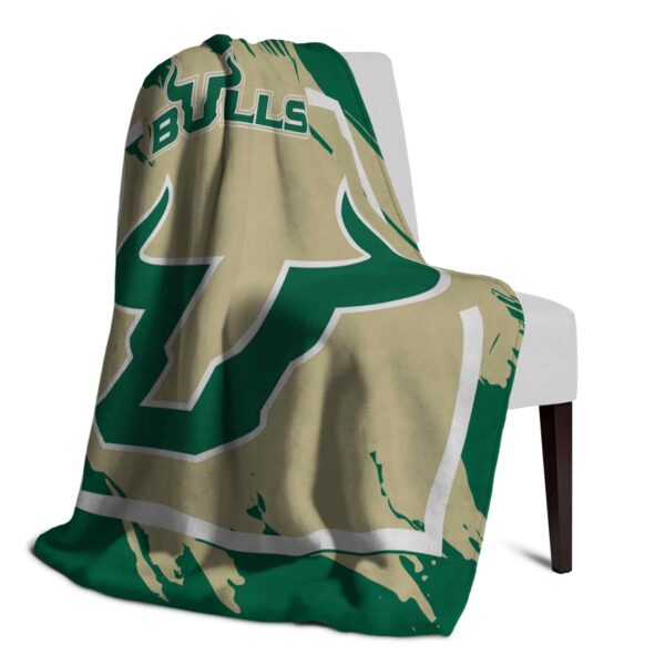 south florida bulls splatter effect green blanket top rated