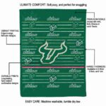 south florida bulls striped pattern green blanket new arrival
