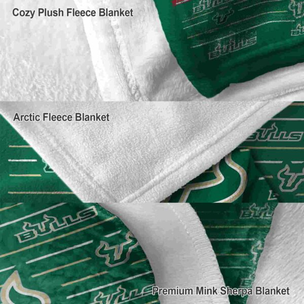 south florida bulls striped pattern green blanket premium grade