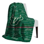 south florida bulls striped pattern green blanket top rated