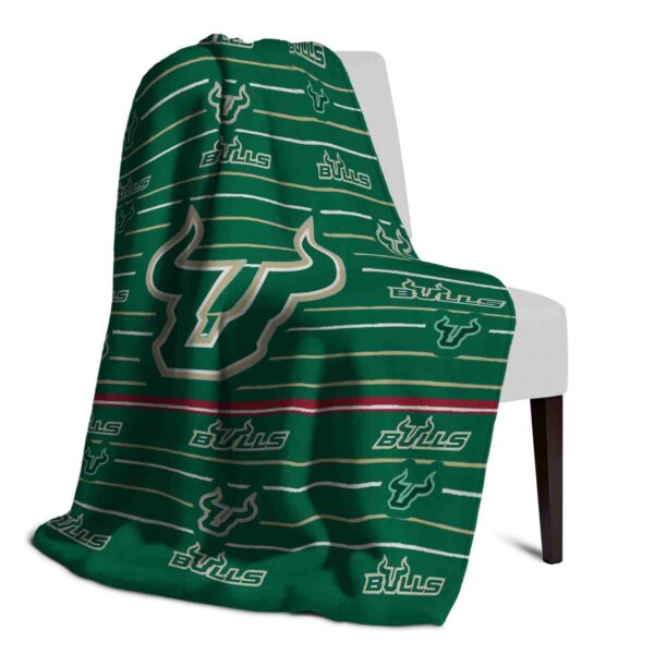 south florida bulls striped pattern green blanket top rated