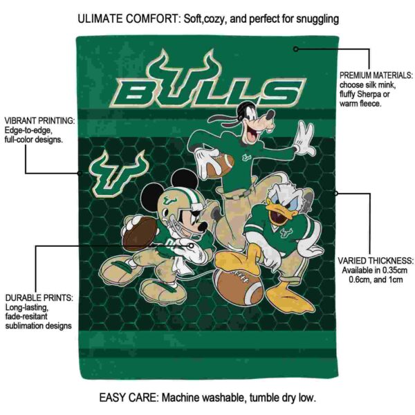 south florida bulls three musketeers green blanket new arrival