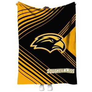 southern miss golden eagles diagonal stripes black blanket best selling
