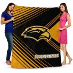 southern miss golden eagles diagonal stripes black blanket best selling