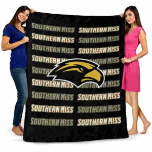 southern miss golden eagles fan pride black blanket fashion forward