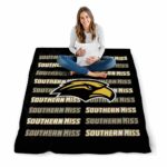 southern miss golden eagles fan pride black blanket best selling