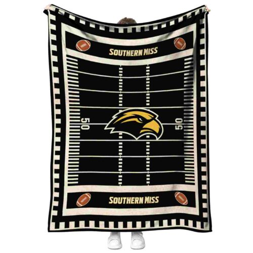 southern miss golden eagles football field black blanket best selling