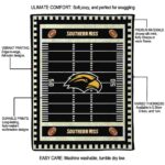 southern miss golden eagles football field black blanket best selling