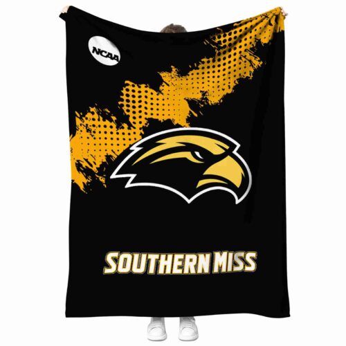 southern miss golden eagles grunge texture black blanket best selling
