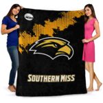 southern miss golden eagles grunge texture black blanket best selling