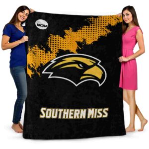 southern miss golden eagles grunge texture black blanket fashion forward