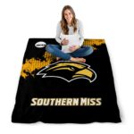southern miss golden eagles grunge texture black blanket best selling