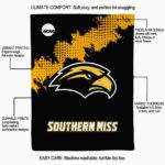 southern miss golden eagles grunge texture black blanket best selling