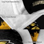 southern miss golden eagles grunge texture black blanket best selling