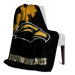 southern miss golden eagles grunge texture black blanket best selling