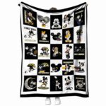 southern miss golden eagles mickey minnie black white blanket best selling