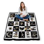 southern miss golden eagles mickey minnie black white blanket best selling
