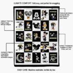 southern miss golden eagles mickey minnie black white blanket best selling