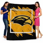 southern miss golden eagles splatter effect black blanket best selling