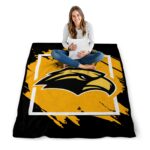 southern miss golden eagles splatter effect black blanket best selling