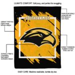southern miss golden eagles splatter effect black blanket best selling