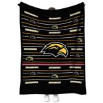 southern miss golden eagles striped pattern black blanket best selling