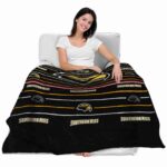 southern miss golden eagles striped pattern black blanket best selling