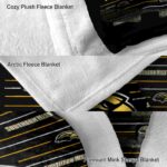 southern miss golden eagles striped pattern black blanket best selling