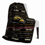 southern miss golden eagles striped pattern black blanket best selling