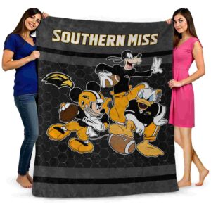 southern miss golden eagles three musketeers black blanket fashion forward