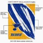 st louis blues brushstrokes blue white blanket new arrival