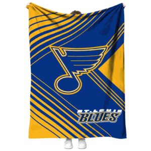 st louis blues diagonal stripes blue blanket best selling