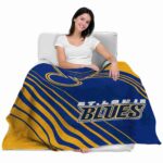 st louis blues diagonal stripes blue blanket latest model