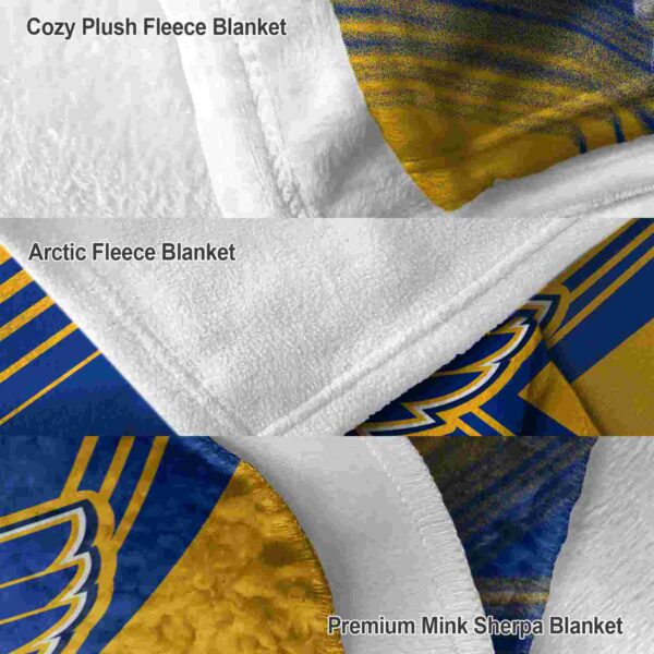 st louis blues diagonal stripes blue blanket premium grade