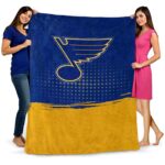 st louis blues gradient dots blue blanket best selling