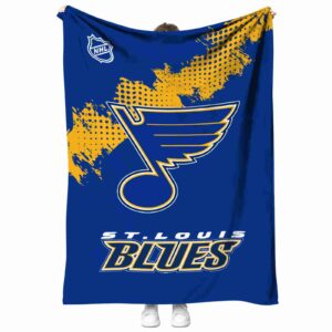st louis blues grunge texture blue blanket best selling