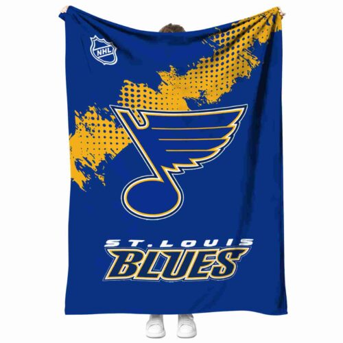 st louis blues grunge texture blue blanket best selling