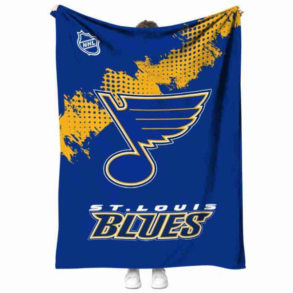 st louis blues grunge texture blue blanket best selling